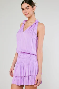Cara Pleated Mini Dress