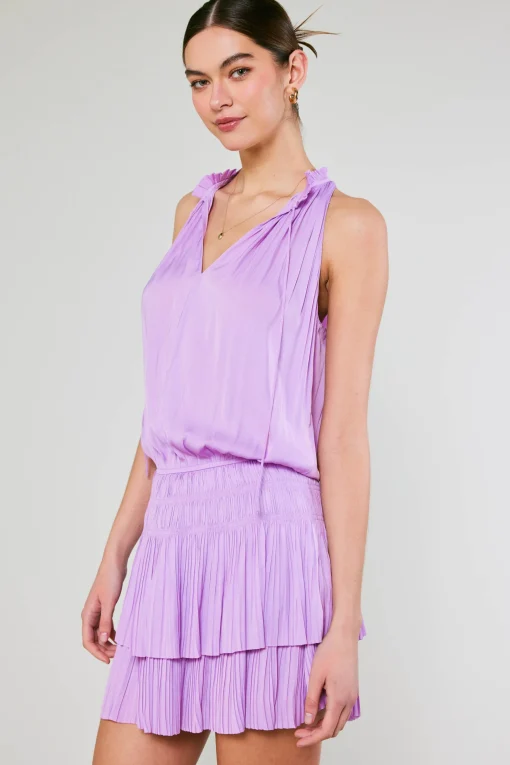 Cara Pleated Mini Dress
