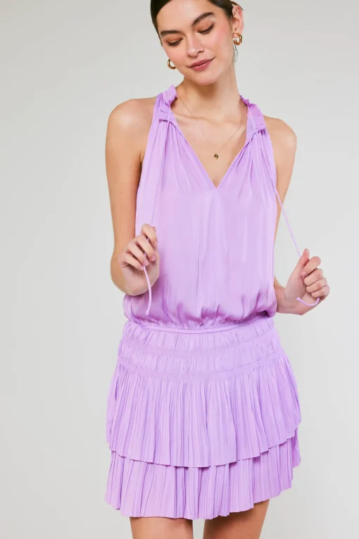 Cara Pleated Mini Dress