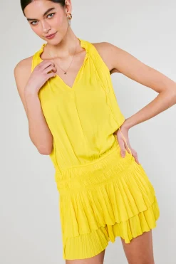 Cara Pleated Mini Dress