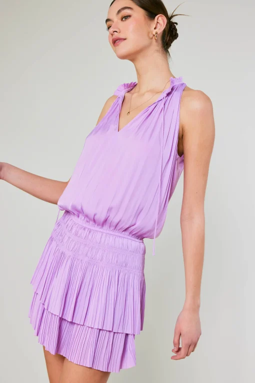 Cara Pleated Mini Dress