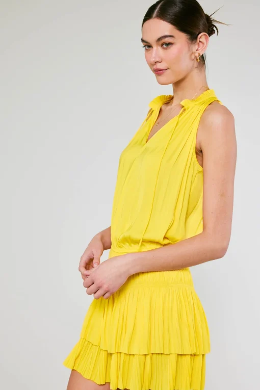 Cara Pleated Mini Dress