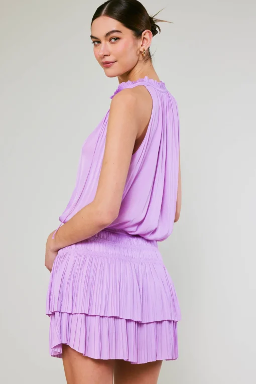 Cara Pleated Mini Dress