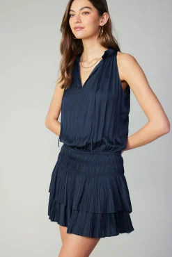 Cara Sleeveless Pleated Mini Dress
