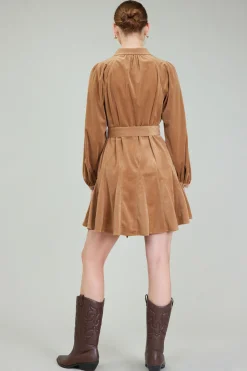 Carmel Corduroy Mini Dress