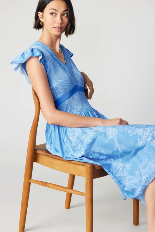 Carolina Pleated Skirt Midi Dress