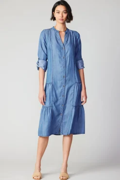Chambray Buttondown Dress