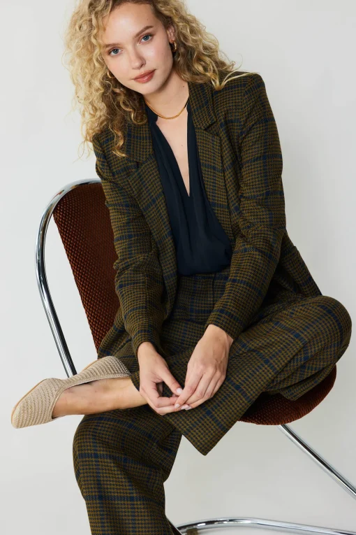 Checkered Wide Leg Pants