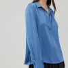 Collared Splitneck Blouse