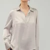 Collared Splitneck Blouse