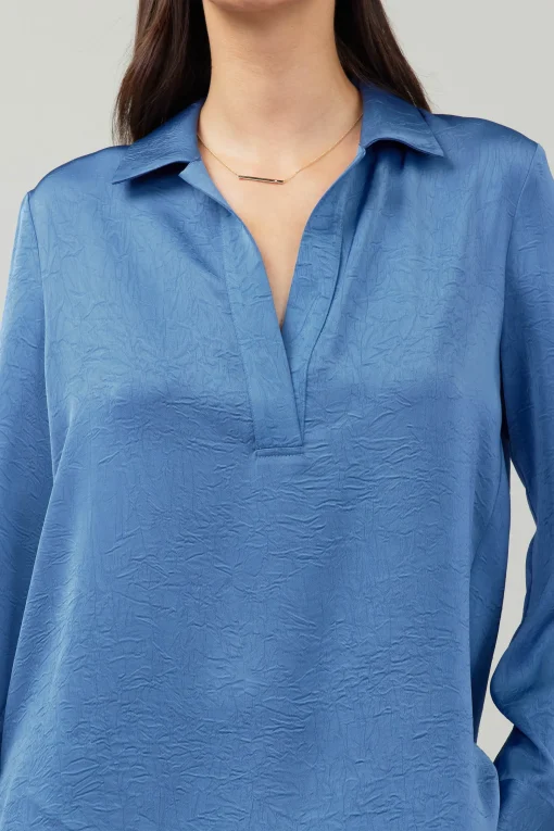 Collared Splitneck Blouse