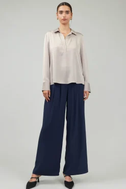 Collared Splitneck Blouse
