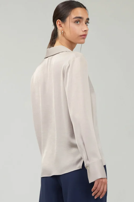 Collared Splitneck Blouse
