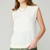 Contrast Crewneck Top