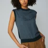 Contrast Crewneck Top