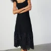 Contrast Lace Knit Dress