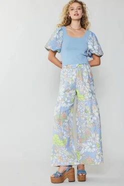 Contrast Sleeve Knit Top