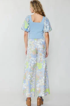 Contrast Sleeve Knit Top