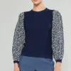 Contrast Sleeve Sweater Top