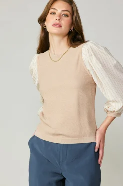 Contrast Sweater Top