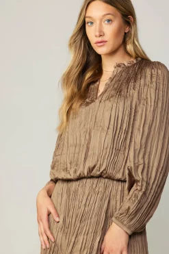 Crinkle Plisse Blouse