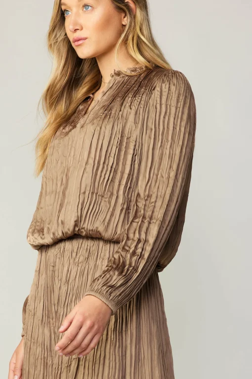 Crinkle Plisse Blouse