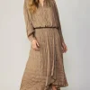 Crinkle Plisse Midi Skirt