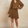 Crinkle Texture Smocked Mini Dress