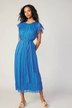 Crinkled Texture Flutter Dress