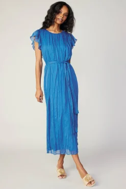 Crinkled Texture Flutter Dress