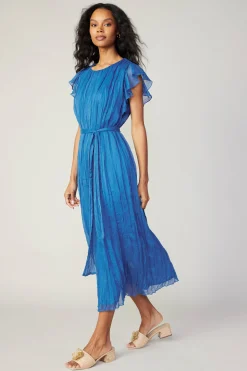 Crinkled Texture Flutter Dress