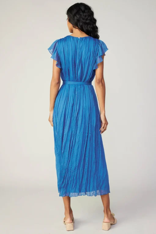 Crinkled Texture Flutter Dress