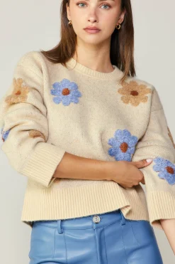 Daisy Embroidered Sweater