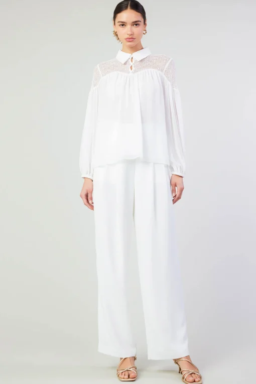 Elyse Lace Yoke Blouse