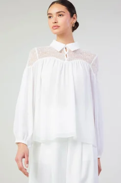 Elyse Lace Yoke Blouse