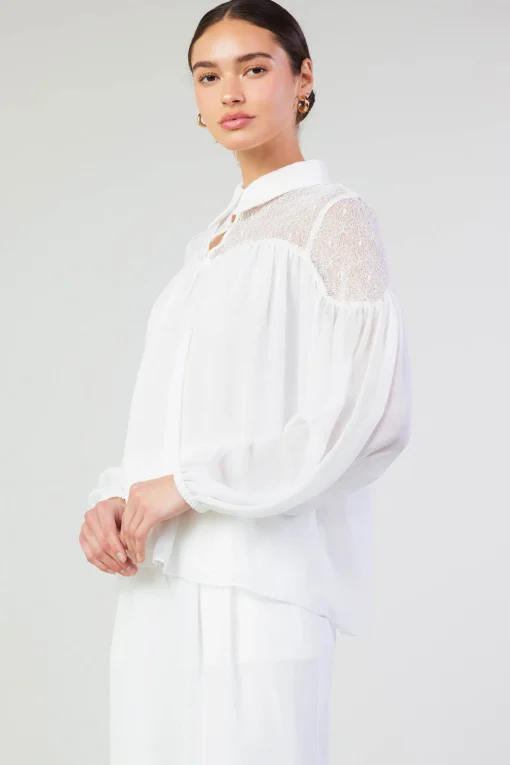 Elyse Lace Yoke Blouse