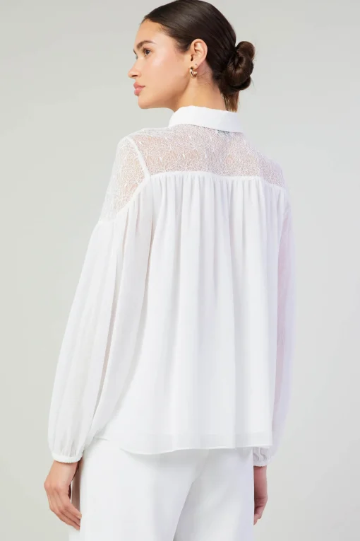 Elyse Lace Yoke Blouse