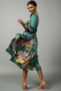 Emmaline Botanical Midi Dress