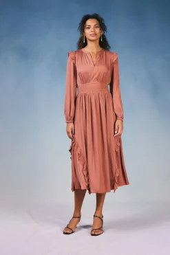 Emmaline Ruffled Midi Dress