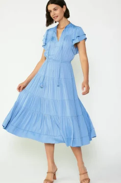Everleigh Flutter Sleeve Midi Dress