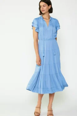 Everleigh Flutter Sleeve Midi Dress