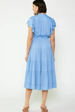 Everleigh Flutter Sleeve Midi Dress