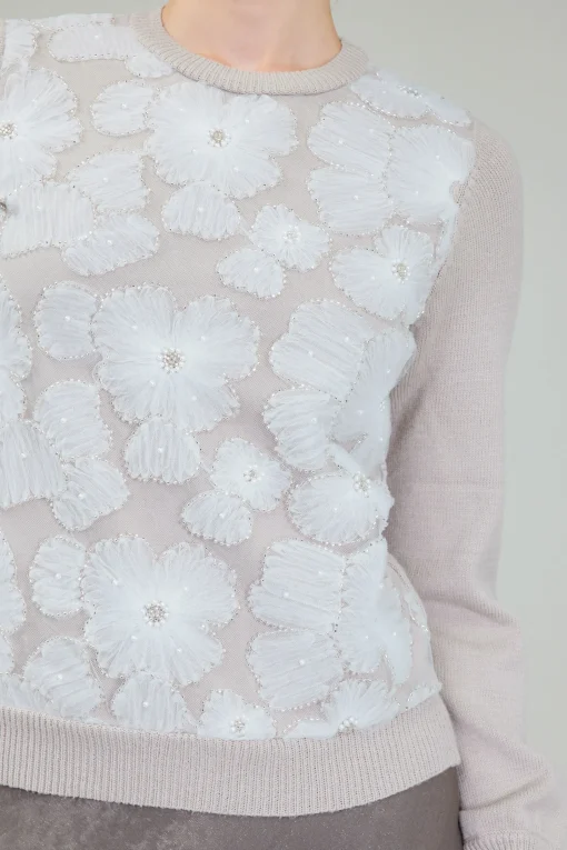 Floral Applique Sweater