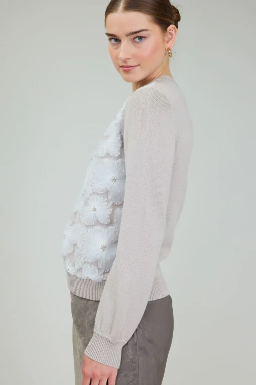 Floral Applique Sweater