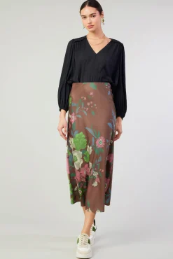 Floral Bias Skirt