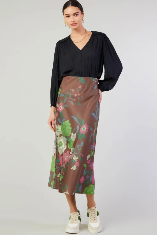 Floral Bias Skirt