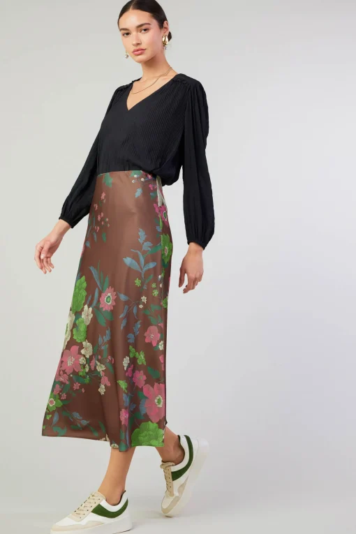 Floral Bias Skirt