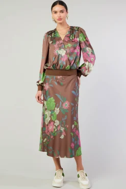 Floral Bias Skirt