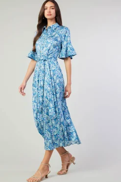 Floral Buttondown Shirt Dress