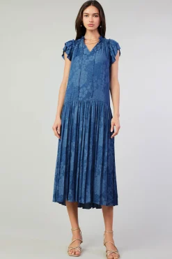 Floral Jacquard Maxi Dress
